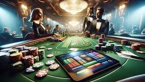 Layar utama menampilkan beragam game olahraga dan kasino dalam smartphone